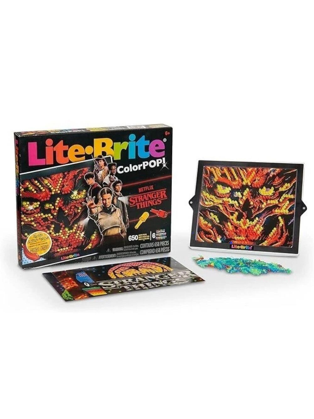 Stranger Things Lite-Brite ColorPop Netflix Edition 650 Mini-Pegs Eleven NIB